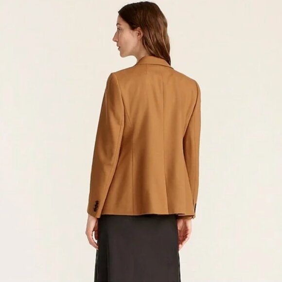 J CREW Parke Blazer Jacket in Wool Flannel Heather Caramel J5627 size 2 - Picture 3 of 5